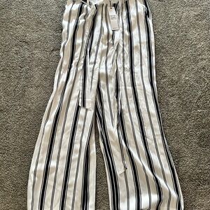 BB Dakota Black and White Wide Leg Pants